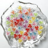 50 stk. 3D Blume Nagel Charms Nägel Tilbehør Nageldesign Glitzersteine ​​Nailart Strasssteine ​​Flower Nail Charms Luminous Flower Nail Art Charms Bunte Blumen Deko Nagel Steinchen Flowers Nail Rhinestones