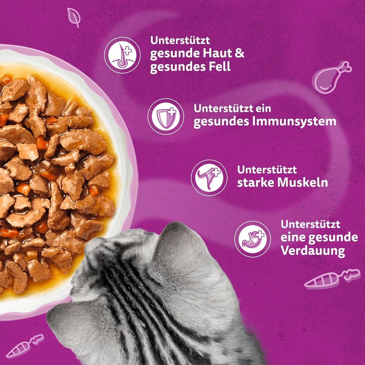 WHISKAS Våd aromatisk kattefoder i sauce 40 x 85g Udvalg af fisk