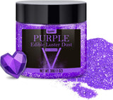 Spiselig glitterglitter - 4 farver spiseligt glitterpulver, glitterpulver til drikkevarer, mad, kager - spiseligt metallisk madfarvepulver til bagning, cocktails - 5G/flaske