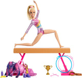 Barbie Gymnastik sjovt legesæt med balancestråle og 10+ temastykker til vinderhistorier, HRG52