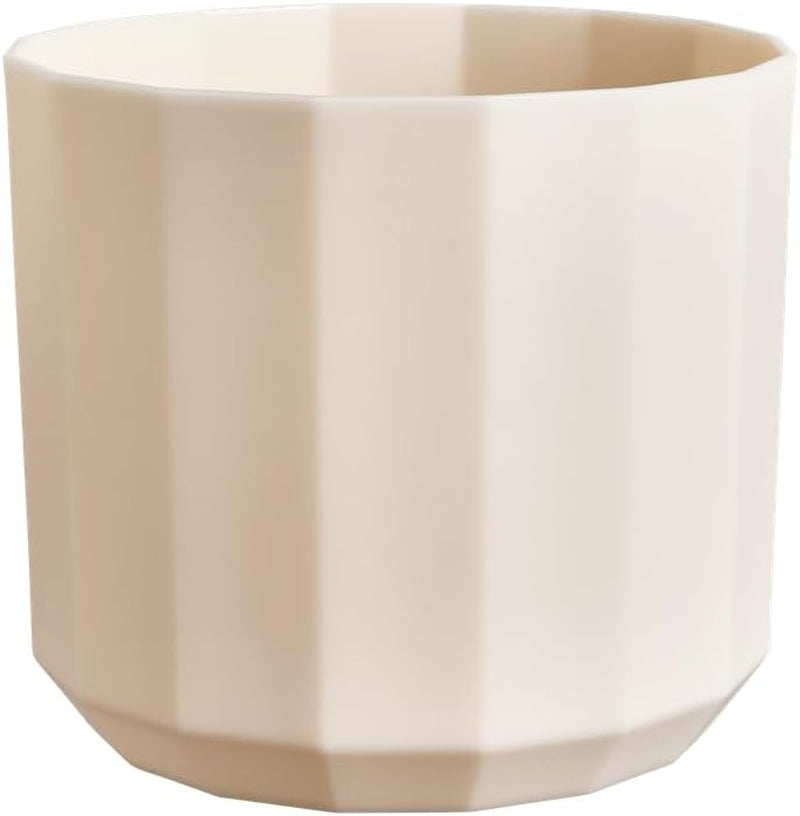 Rund gryde elho Facet 17cm - til indendørs brug - 100% genbrugsplast - Ø 16,6 x H 14,9 cm - Pink/Mandelpink