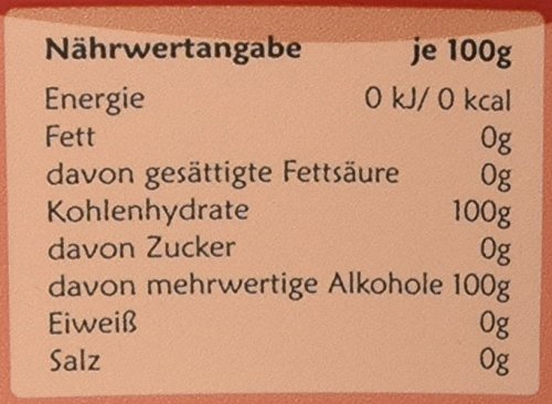 Erythritol, 1Er Pakke (1 X 1 kg) 1000 gram sødemidler Naty Shop