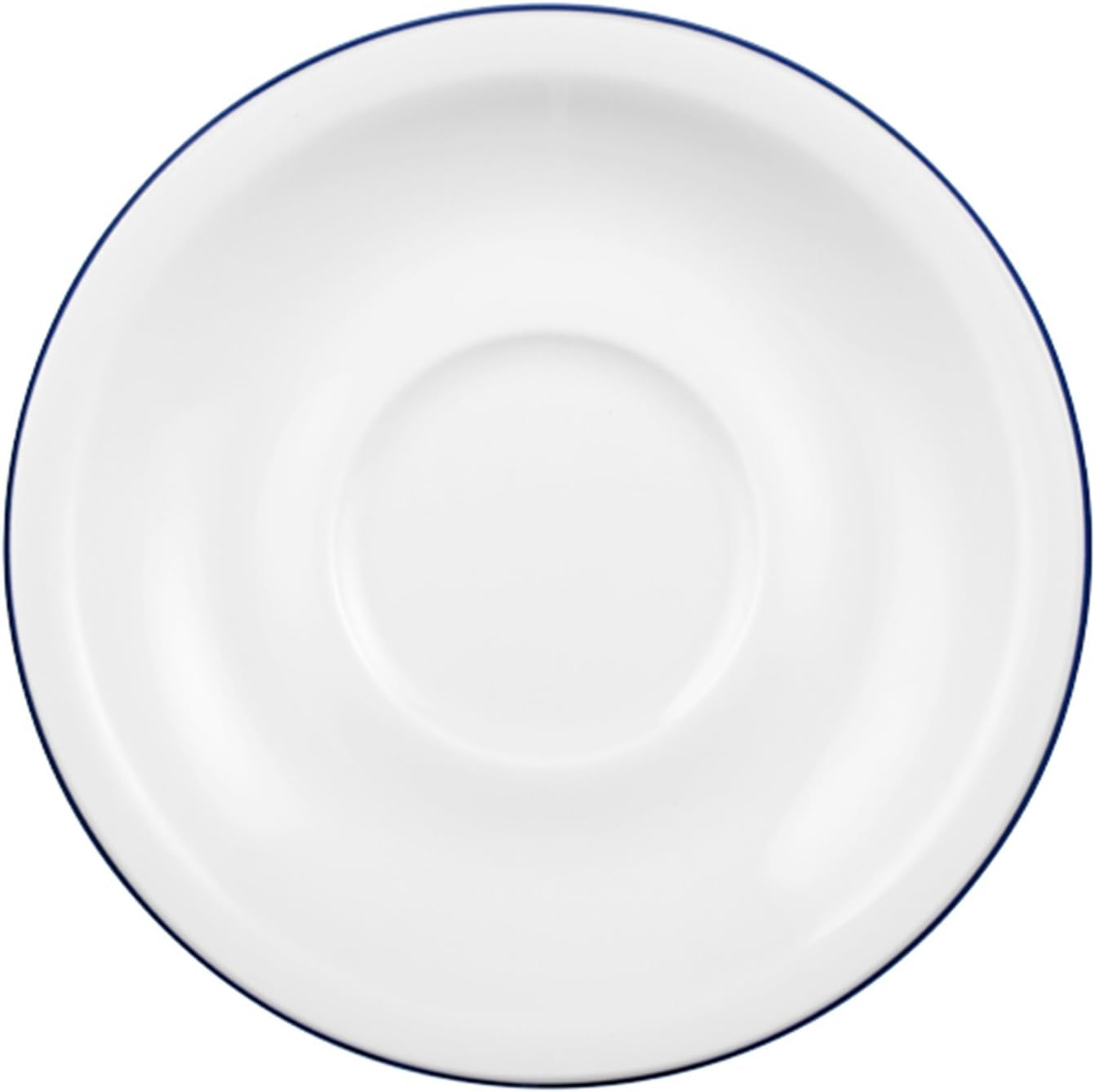 Seltmann Weiden 18-stykke kaffeservice | Kompakt serie, blå kant | Sættet indeholder 6 morgenmadstallerkener, 6 kaffekopper og 6 underkopper, blå