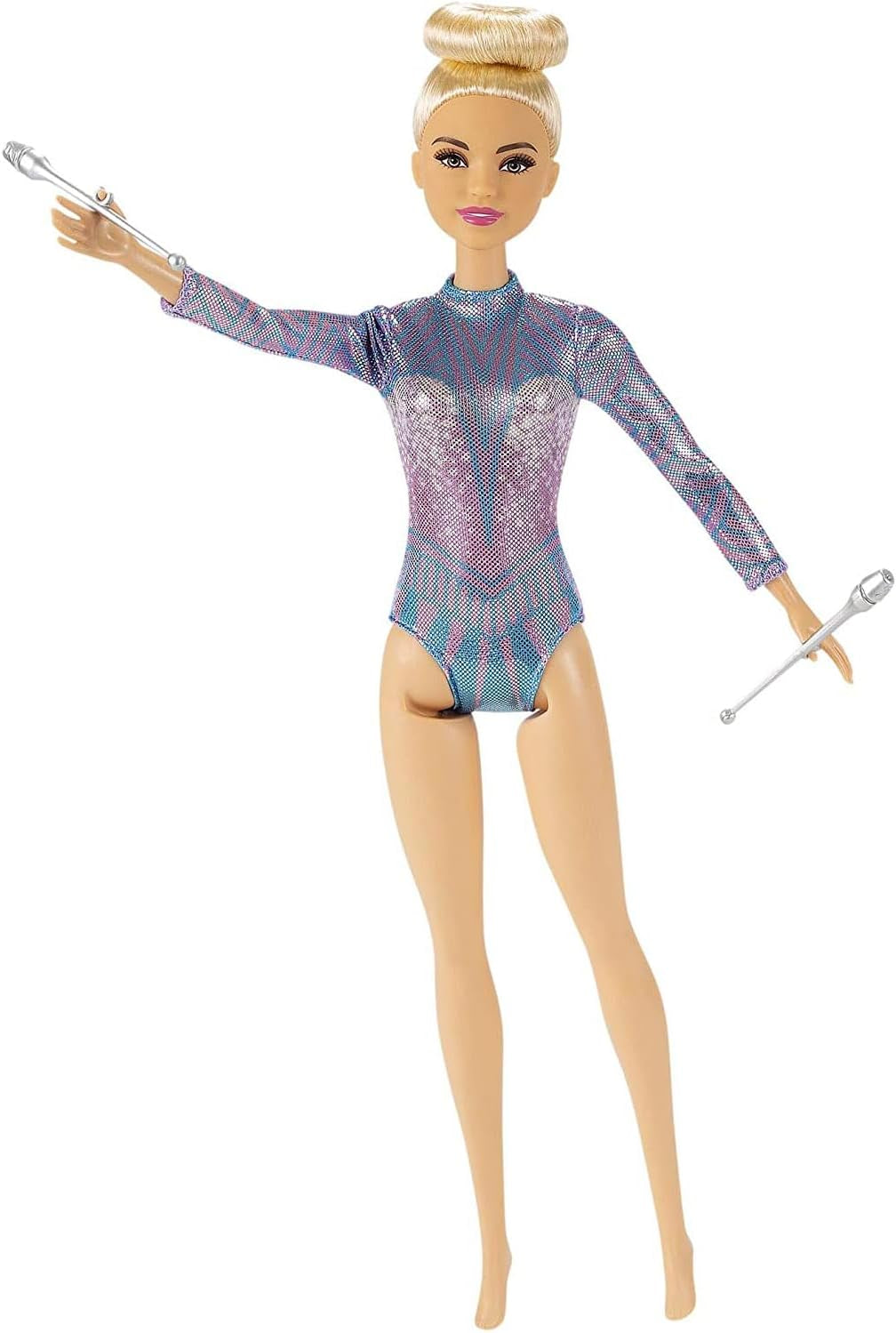 Barbie You Can Be Anything Series Blondt hår Rytmisk Gymnastik Tilbehør Dukke Inkluderet Gavelegetøj til børn Alder 3+ GTN65