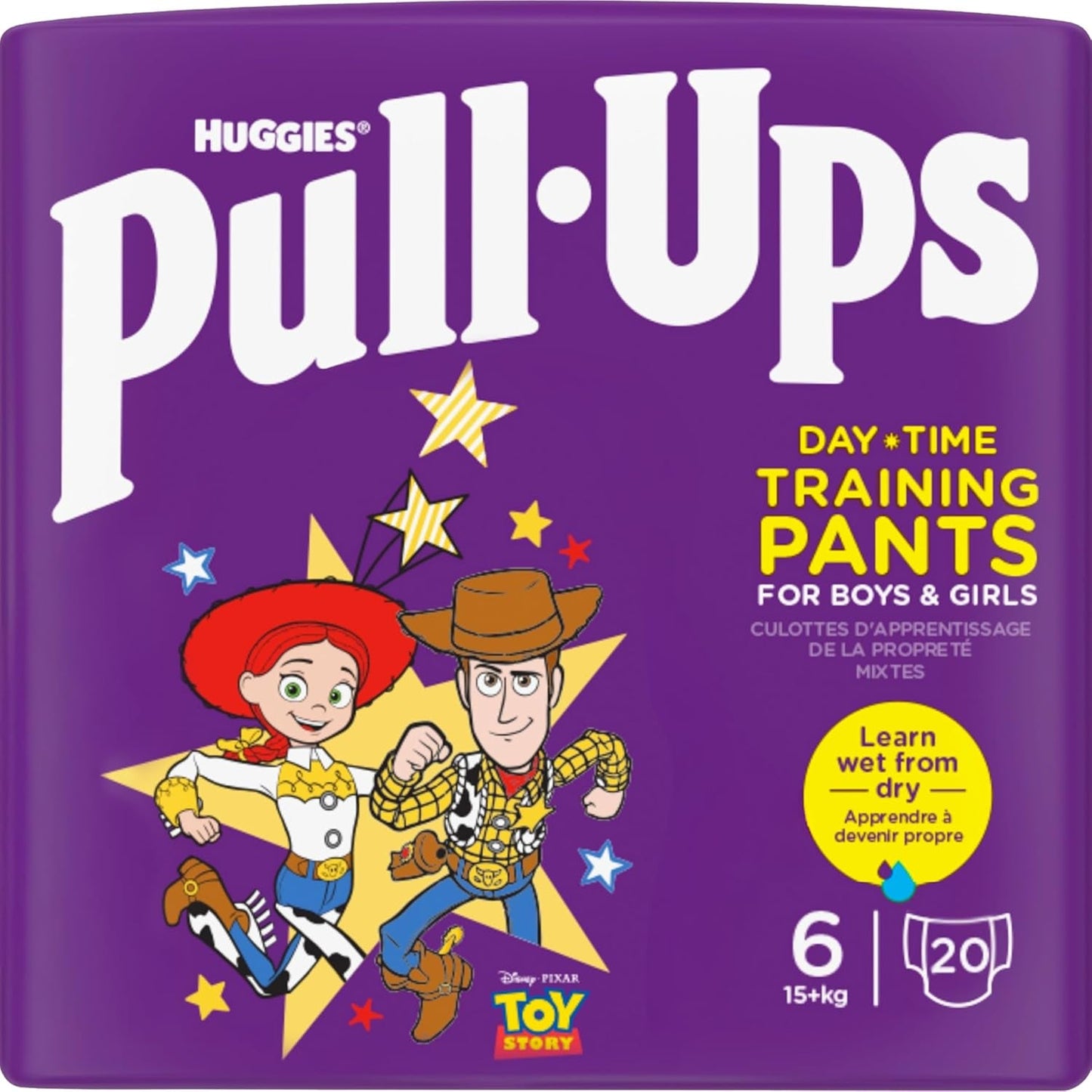 Huggies Pull-Up Trainer Dagbleer til drenge - 2-4 år Størrelse 6-7 Pull-Up bleer (40 bukser) - Toilettræningsbukser til nem toilettræning - Lær fra vådt til tørt