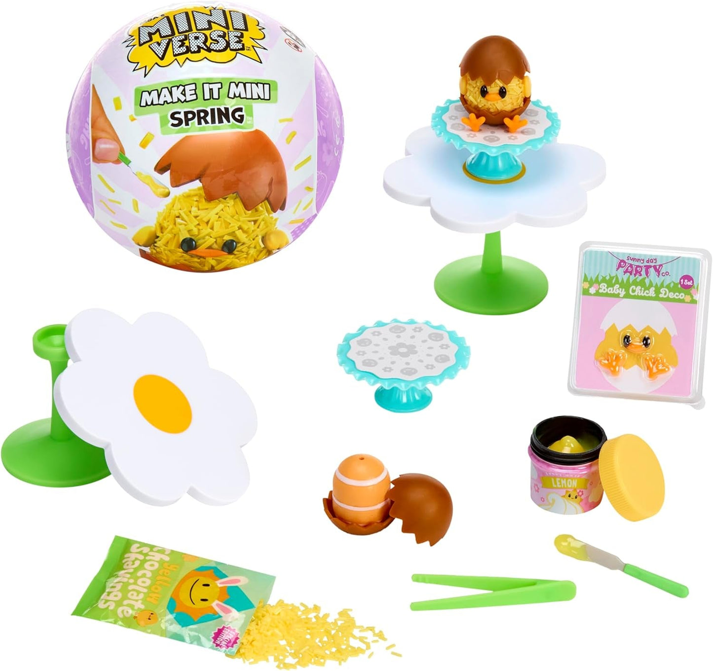 MGA's Miniverse Make It Mini Spring Series - Sæsonbestemte harpiks-miniaturesamlerobjekter til gør-det-selv og display med replika, ikke-spiselige ingredienser - til samlere og børn fra 8 år og opefter