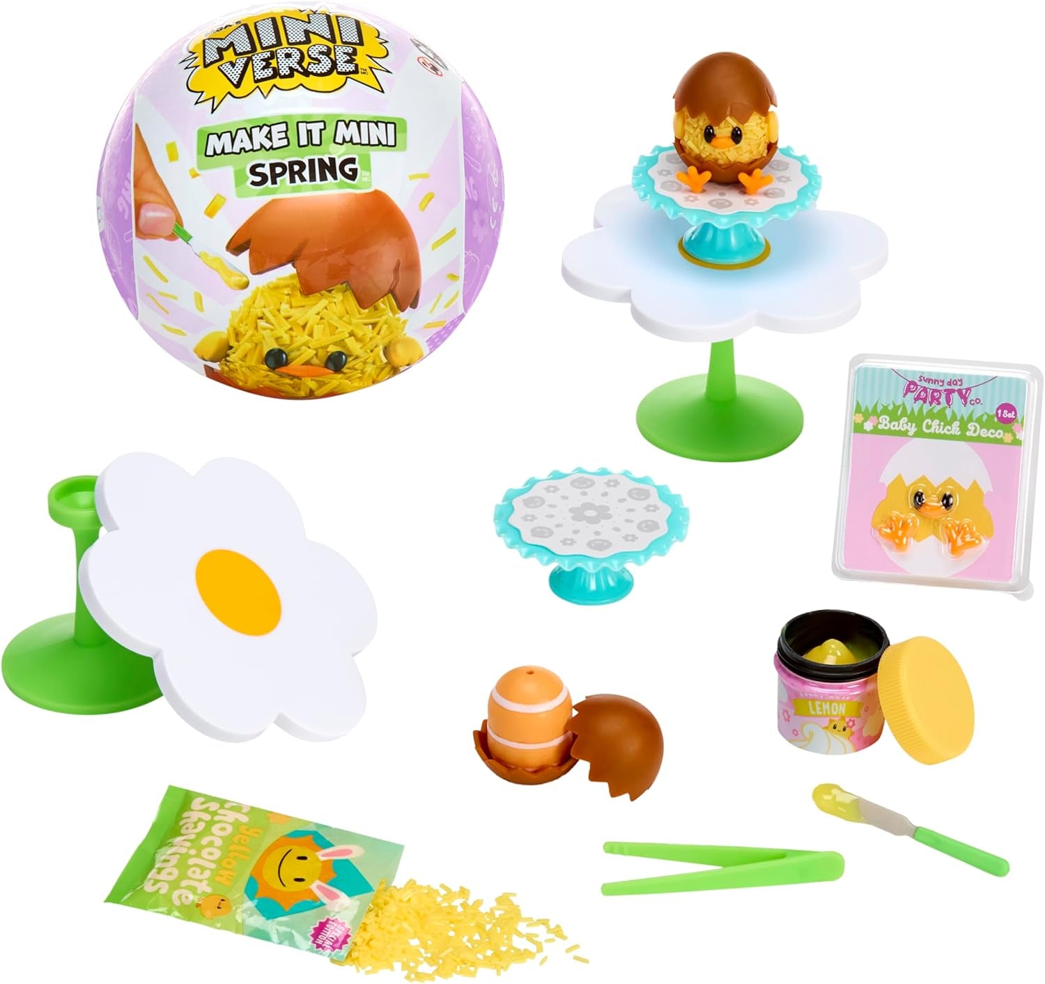 MGA's Miniverse Make It Mini Spring Series - Sæsonbestemte harpiks-miniaturesamlerobjekter til gør-det-selv og display med replika, ikke-spiselige ingredienser - til samlere og børn fra 8 år og opefter
