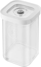 ZWILLING FRESH & SAVE CUBE Box, størrelse 2M, modulær og stabelbar opbevaringsboks, Hermetisk og tømbar opbevaring, Tåler opvaskemaskine, Transparente madopbevaringsbokse Naty Shop 2S