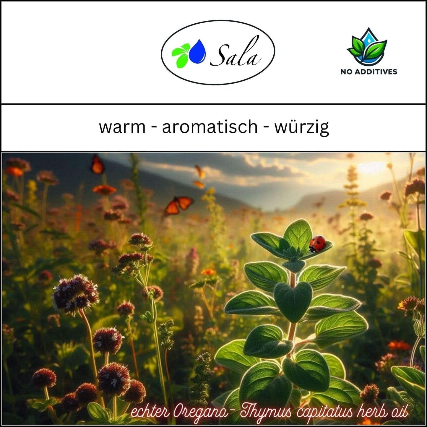 Oregano Oil Aroma Essential Oregano Oil BIO - Til forbrug - 100% naturlig 30 ml Arome Naty Shop