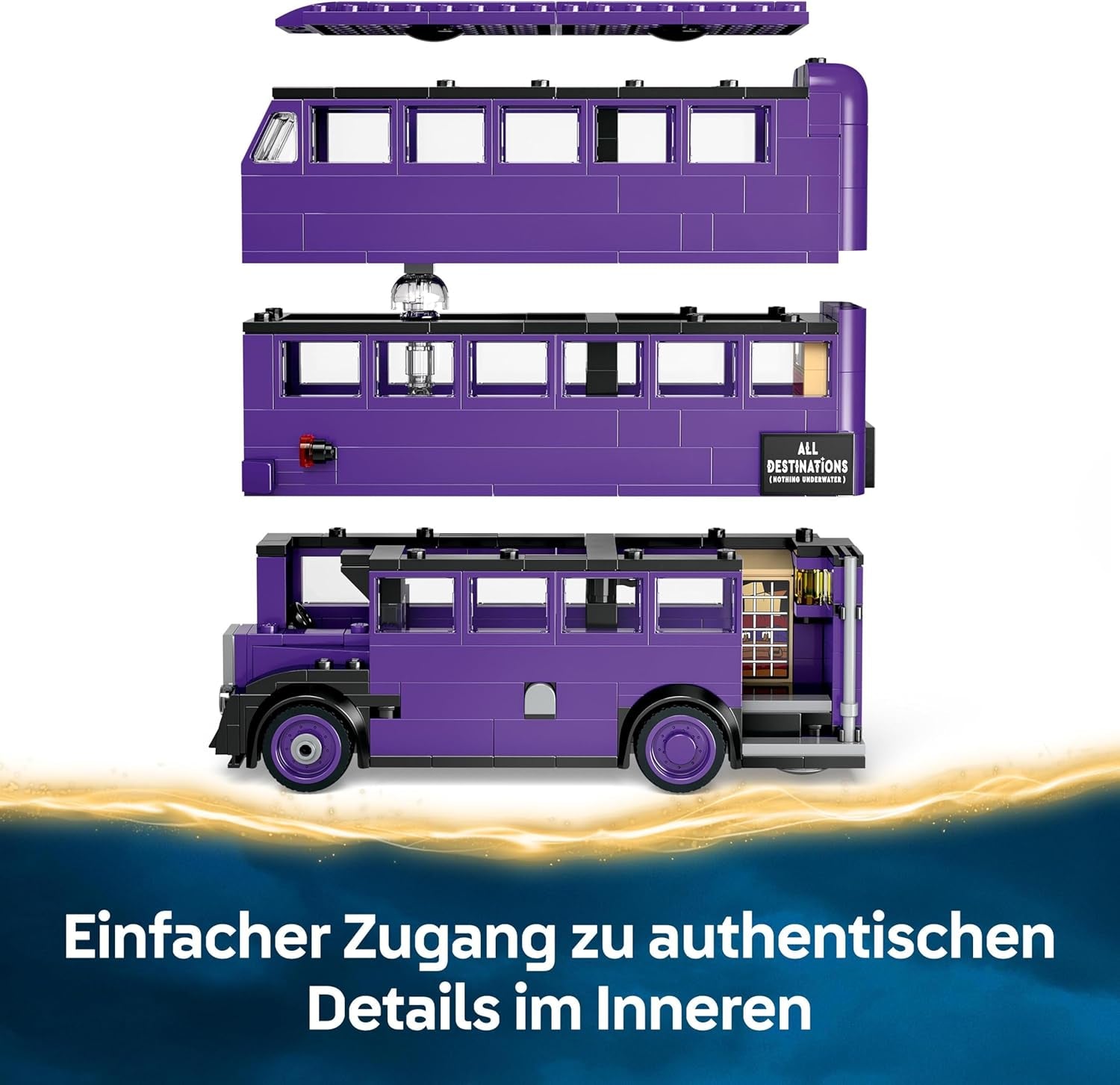 LEGO Harry Potter Adventures With The Travelling Knight Byggesæt 5 minifigurer inklusive Ernie Prang, Stan Shunpike & Padfoot Bus Legetøj til Wizarding World Fans Drenge og piger 8 år 76446 Byggesæt Beuche den LEGO-Store