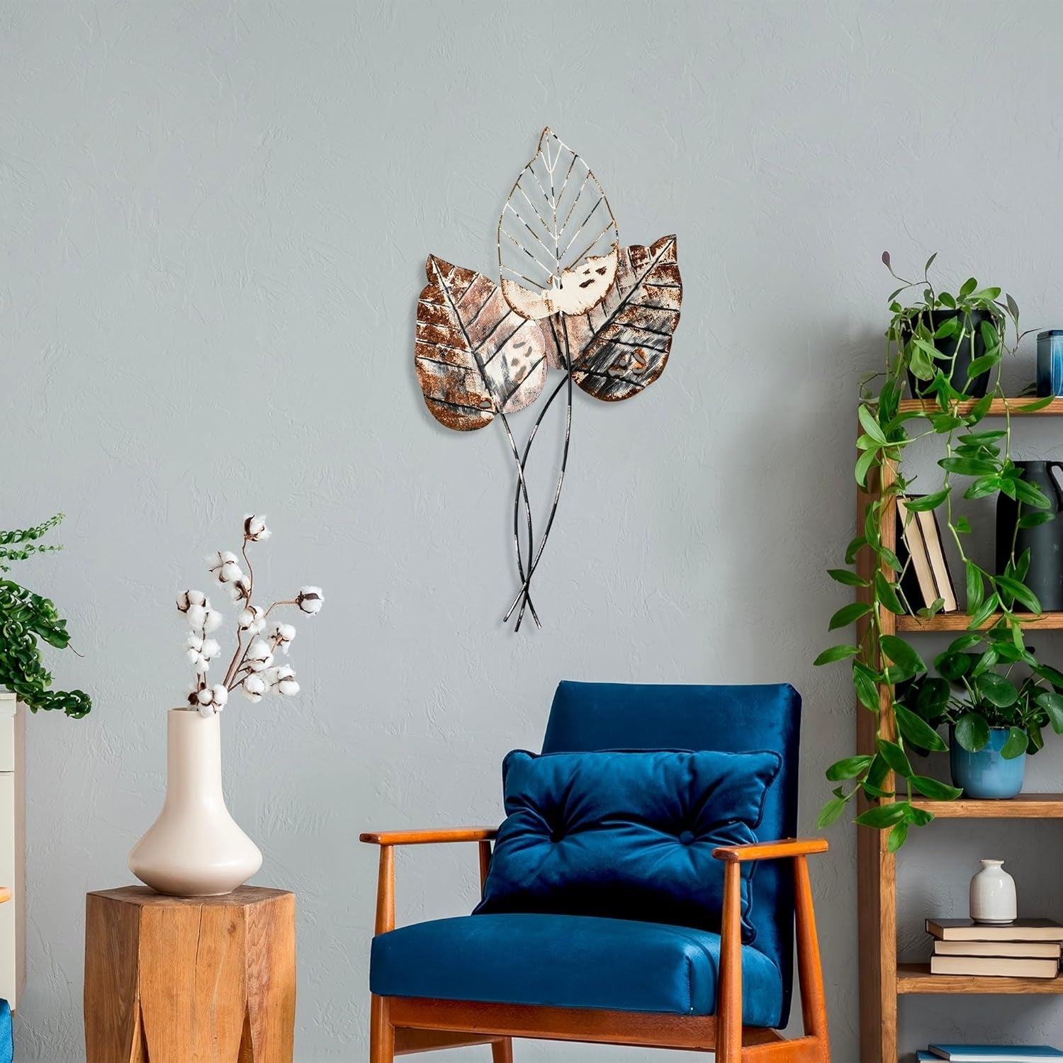 Håndlavet dekorativt vægtilbehør i metal, 45 x 85 cm | 100 % metal (1,5 mm) | Unikt brunt og sort design, perfekt til indretning | Kan monteres på væggen Statuetter og skulpturer Naty Shop