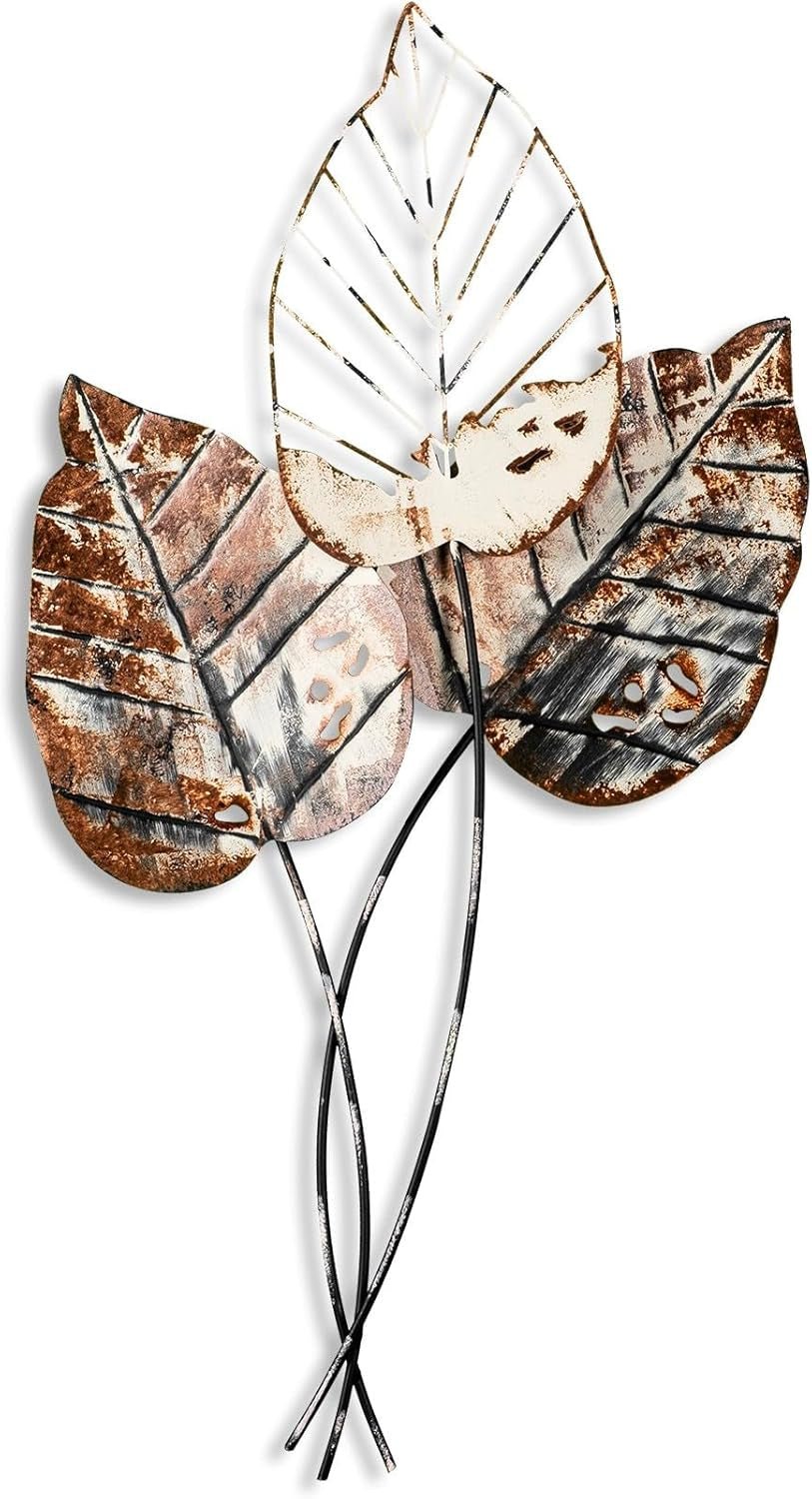 Håndlavet dekorativt vægtilbehør i metal, 45 x 85 cm | 100 % metal (1,5 mm) | Unikt brunt og sort design, perfekt til indretning | Kan monteres på væggen Statuetter og skulpturer Naty Shop