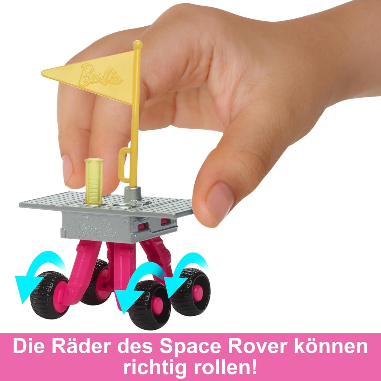 Barbie 65-års jubilæumsdukke og 10 tilbehør, brunette dukke-astronautsæt, rover på hjul, rumhjelm med tilpasset visir og mere, HRG45 Naty Shop-dukker