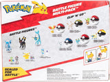 Pokémon Battle klar! Figursæt med 6 dele - 11,4 Cm Ash & Launching Pikachu, 5,1 Cm Charmander, Rowlet, Piplup, Zorua - Officielt licenseret - Påskegave til børn, drenge, piger Actionfigurer Naty Shop