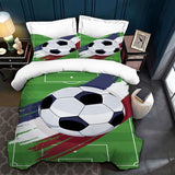 Børne sengetøj, fodbold, polyester mikrofiber Sengetøj - børn Naty Shop Grøn 200 X 200 Cm