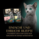 Sheba vådfoder til killinger, i diverse poser, med laks (MSC) og kylling i sauce, multipak 40x85g