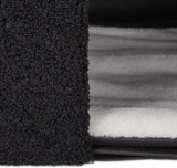 Relaxdays Katzenhöhle, foldbar, 3 Liegeplätze, Katzenhaus mit Kratzfläche, HBT: 36,5x112x41 cm, Katzenversteck, schwarz