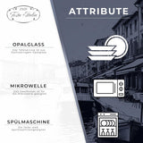 Spisestel til 6 - 18 stykker - Opalglas Spisestel - Hvidt Spisestel - Skåle- og tallerkensæt - Moderne Spisestel - Tallerkener - Bordservice - Spisestel til 6