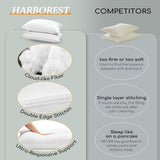 HARBOREST sovepude, 2 stykker, luksusplys, alternativ pude, god til side- og rygsveller, hotelkollektion, pude, standard/queen size, 50,8 x 66 cm Naty Shop standardpuder
