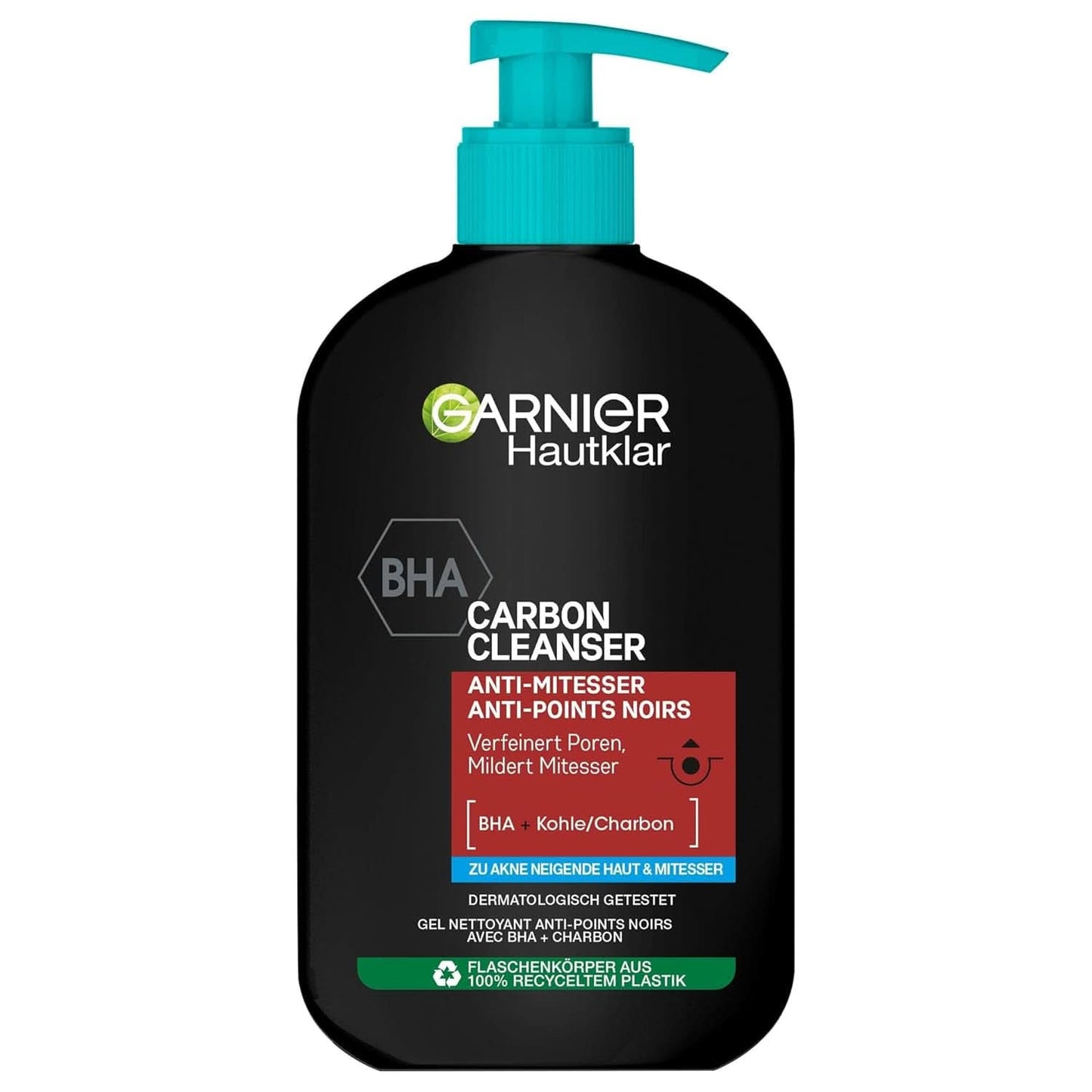 Garnier Charcoal Cleanser Ansigtsrensegel mod hudorme og bumser 250 ml bruser og bad Naty Shop