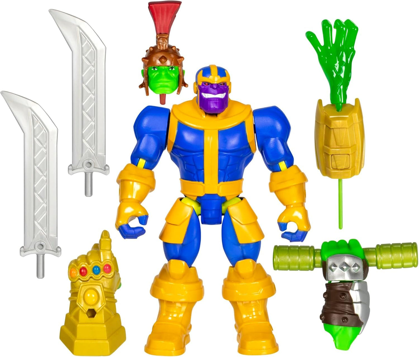 Mixmashers Marvel Captain America Avengers Mix-og-match actionfigurer og tilbehør Actionfigurer Naty Shop Thanos