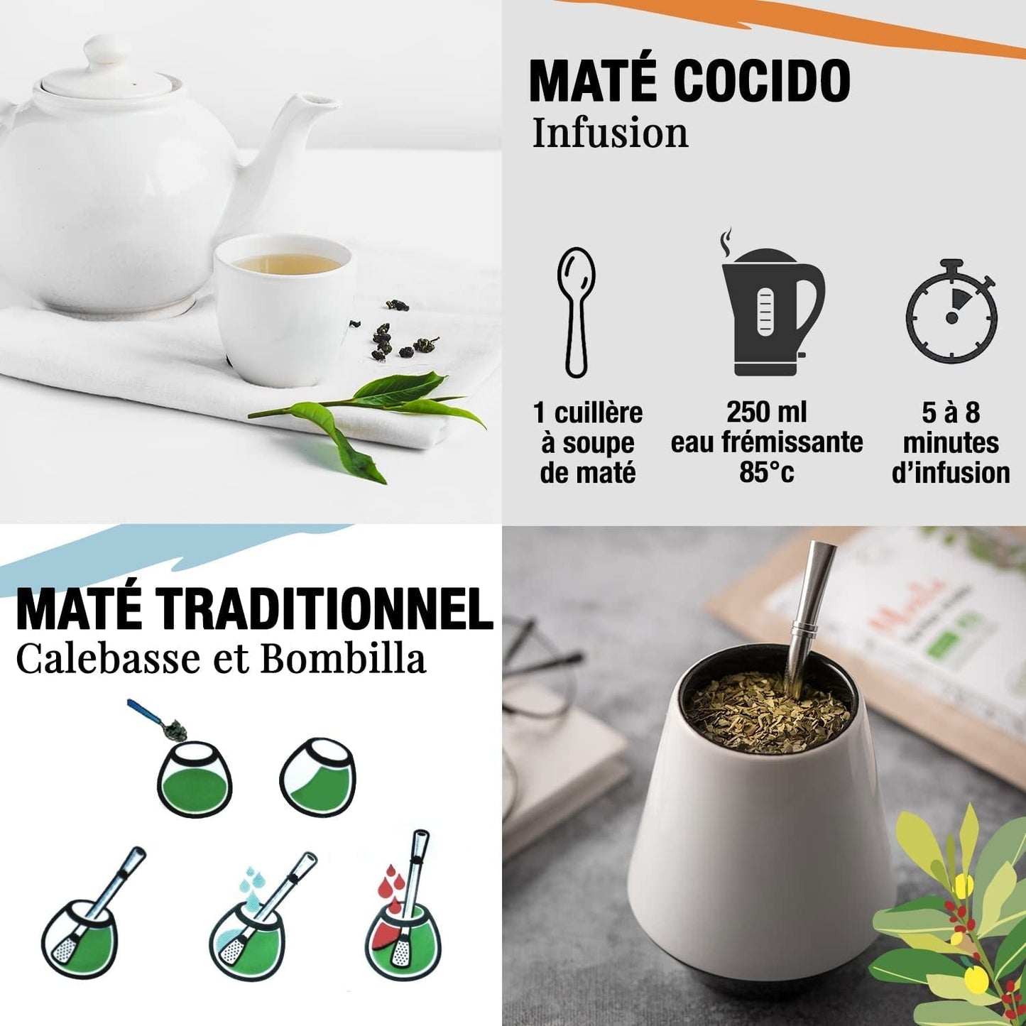 ORIGEENS BIO YERBA MATE MED MYNTE OG CITRONE 200 G - Friskhed I Uristet Bio Yerba Mate, blade, uden stængler og støv