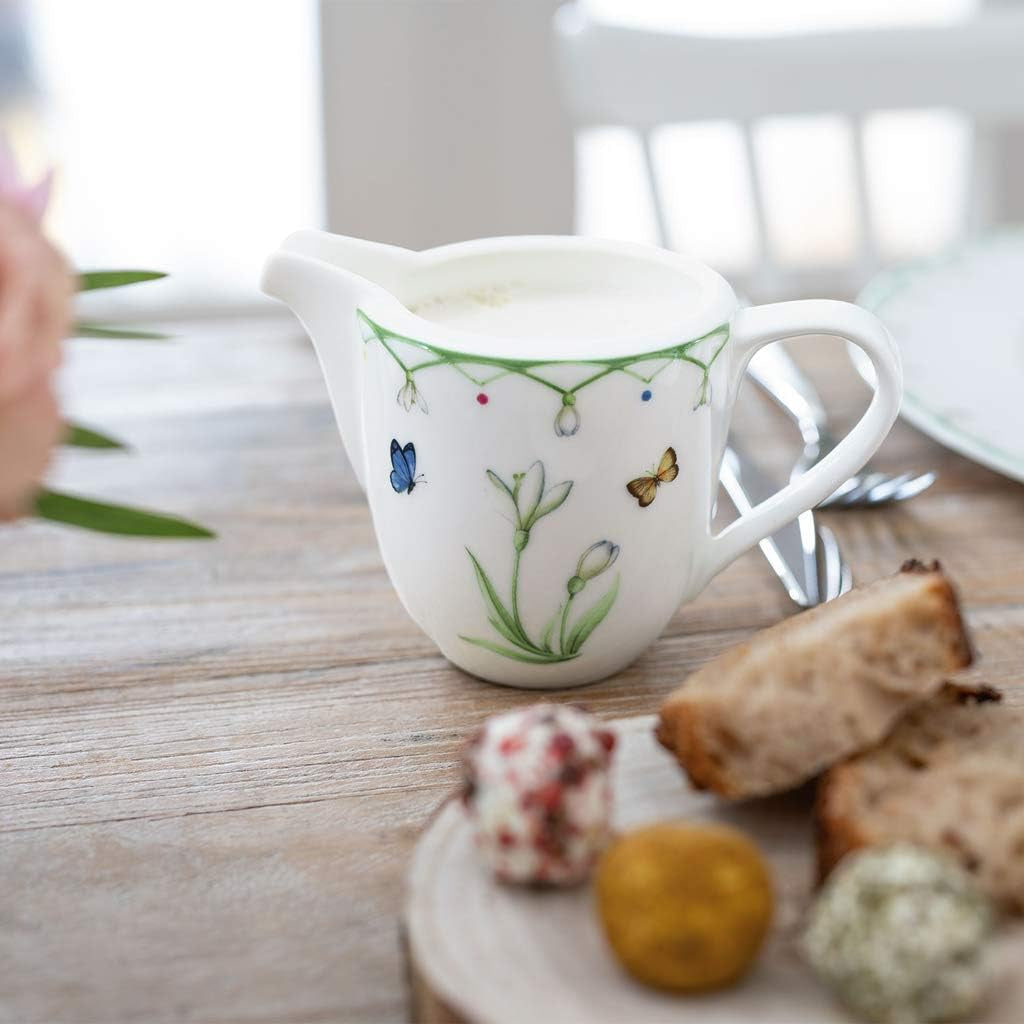 Villeroy & Boch Mælkekrus Farverigt forår, 280 ml, Premium Porcelæn, Hvid/Flerfarvet