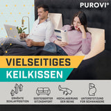 Kilepude til seng og sofa - Ideel som læsepude, tilbage i sengen eller til at løfte benene - Dimensionsstabilt skum - Vaskbart betræk