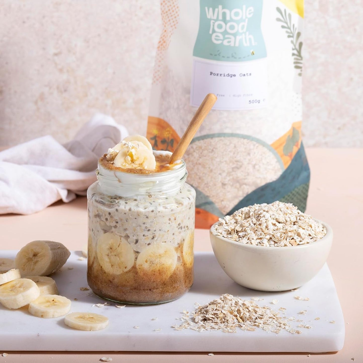Wholefood Earth - Økologisk Havregrød 3 kg | Ikke-GMO | Vegansk | Rig på fibre