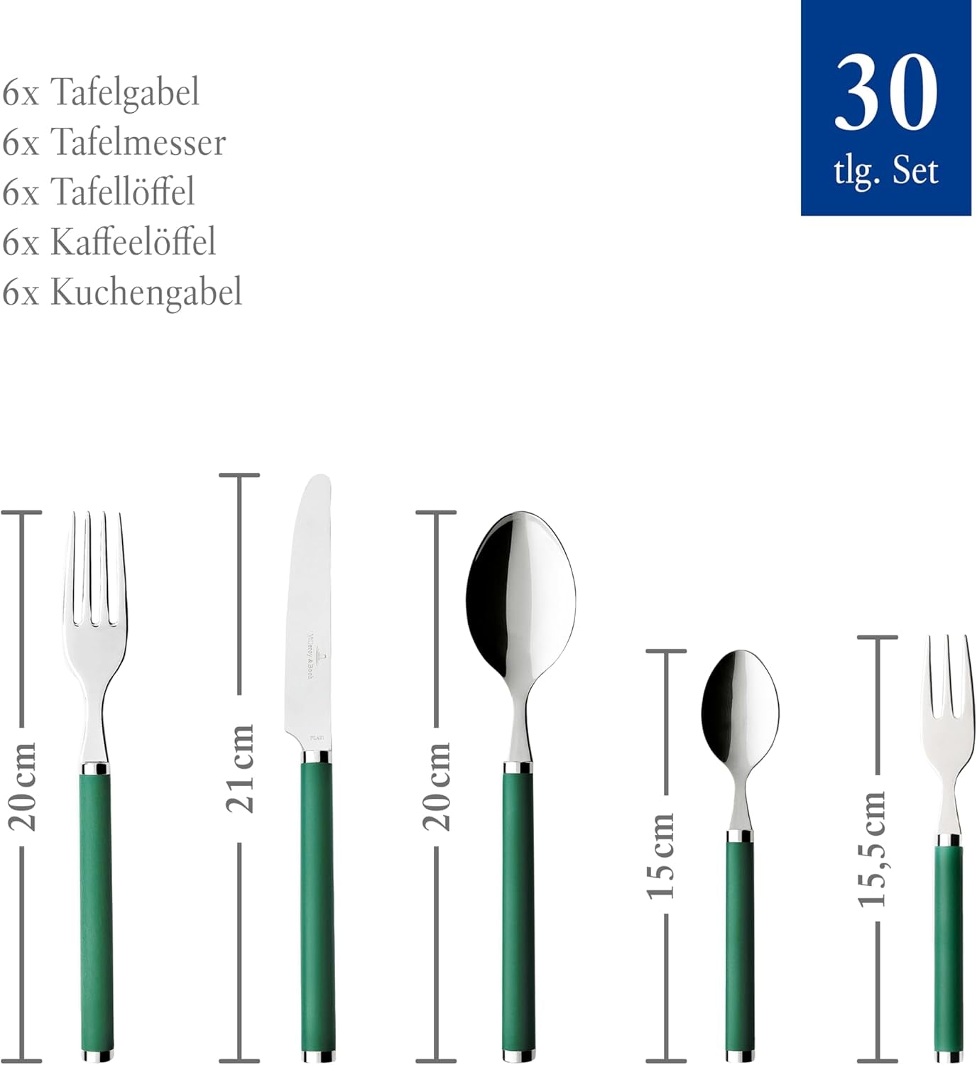 Villeroy & Boch - Bestiksæt Play! Green Garden, 30 stk Kitchen Naty Shop