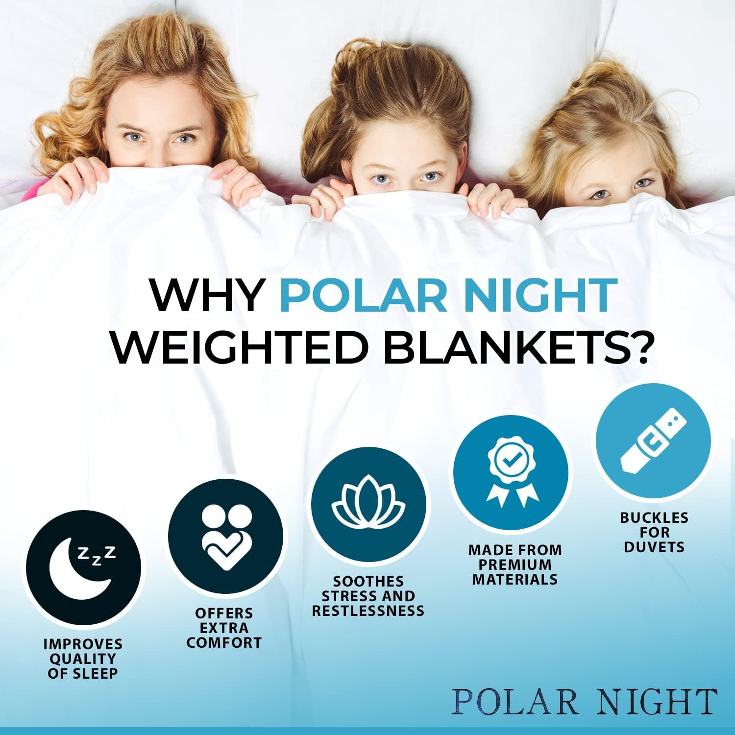 Polar Night vægtet tæppe til voksne 150 X 200 Cm, 9 Kg - Vægtet tæppe til dyb søvn, tungt tæppe, terapitæppe lavet af 100 % mikrofiber, afslappende tæppe Oeko-Tex® 100 Comforter Standard senge og tæpper Polar Night