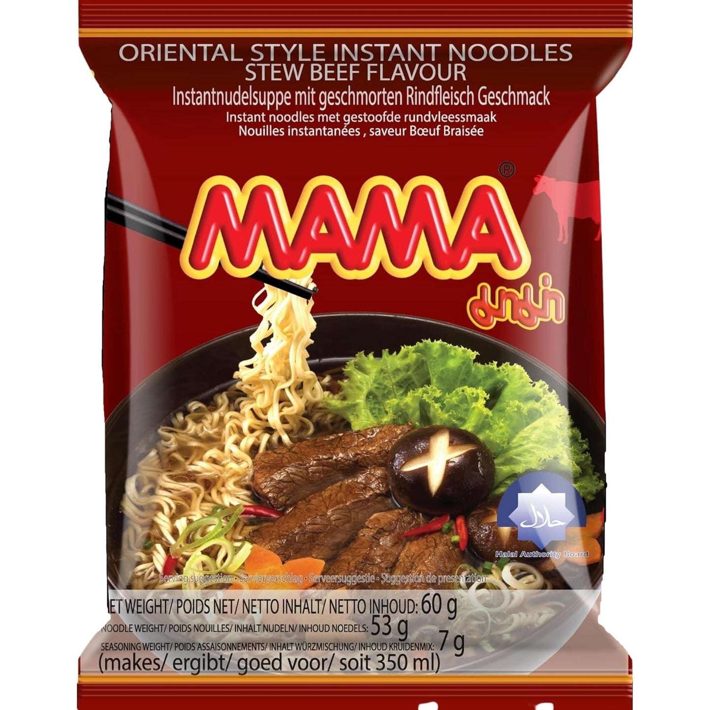 MAMA - Instant nudler med grøntsager - (1 x 60g)