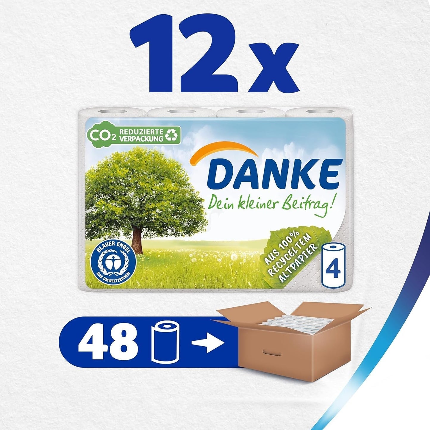 Toiletpapir Tak 56 stk, ruller 7X8, 3 lag