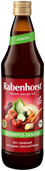 RABENHORST (6 x 700 ml) - Højkvalitets grøntsagsjuice fra forskellige grøntsager med en intens krydret smag Ikke-alkoholiske drikke Naty Shop