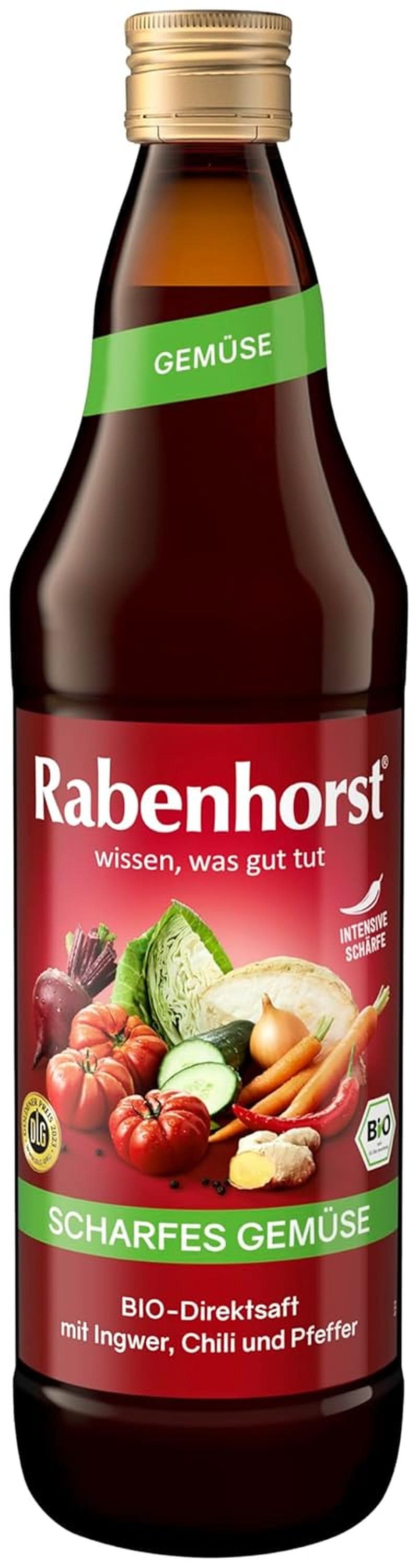 RABENHORST (6 x 700 ml) - Højkvalitets grøntsagsjuice fra forskellige grøntsager med en intens krydret smag Ikke-alkoholiske drikke Naty Shop