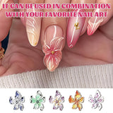50 Stück 3D Blume Nail Charms Set, Bunte Nageldesign Tilbehør, Nägel Charms Og Nagel Art Charms, Perfekt Für Nailart, Maniküre Dekoration Og DIY Nageldesign