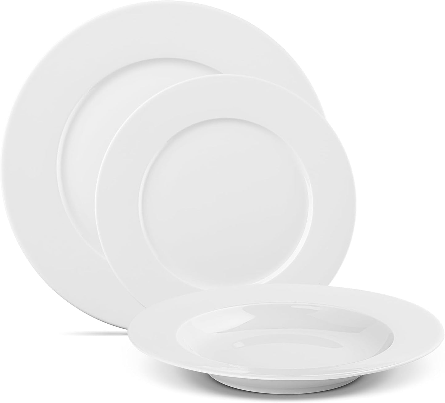 Gerlach 1760 servicesæt - 18 dele - Bordservice til 6 personer - Tallerkensæt - Moderne porcelæn, hvid