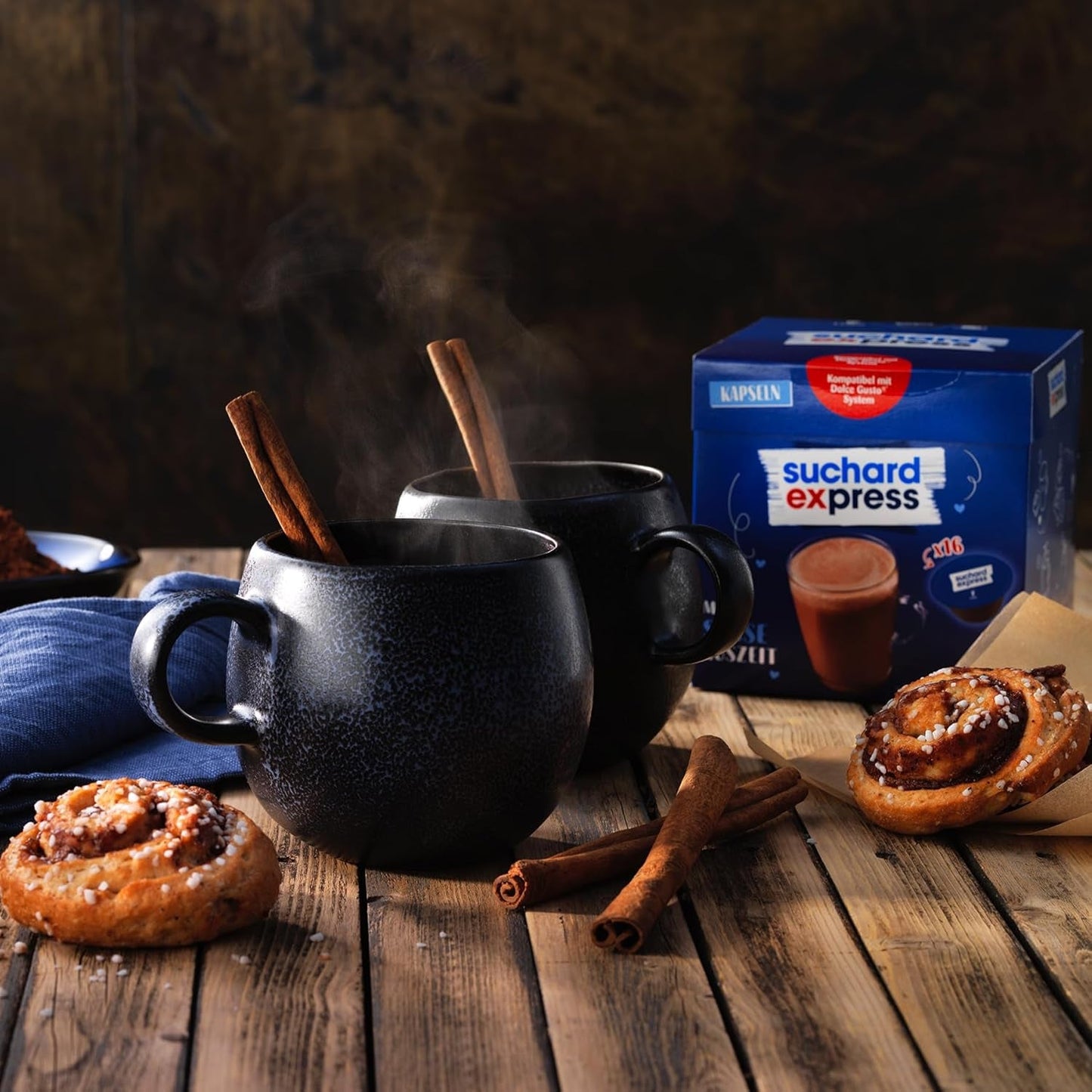 Suchard Express Kakao-kapsler til Dolce Gusto, 3x 16 kapsler, kompatible med Nescafé Dolce Gusto-maskine, Cremige Trinkschokolade