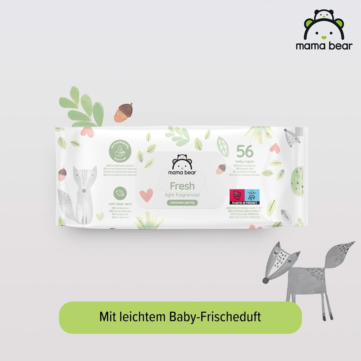 Friske babyservietter med Aloe Vera Mama Bear Naty Shop