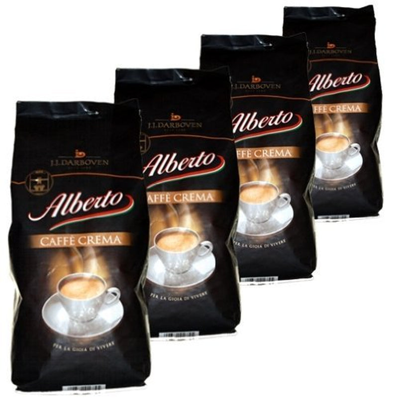 Alberto Crema kaffebønner, 1 kg, pakke med 4 (4 x 1 kg)