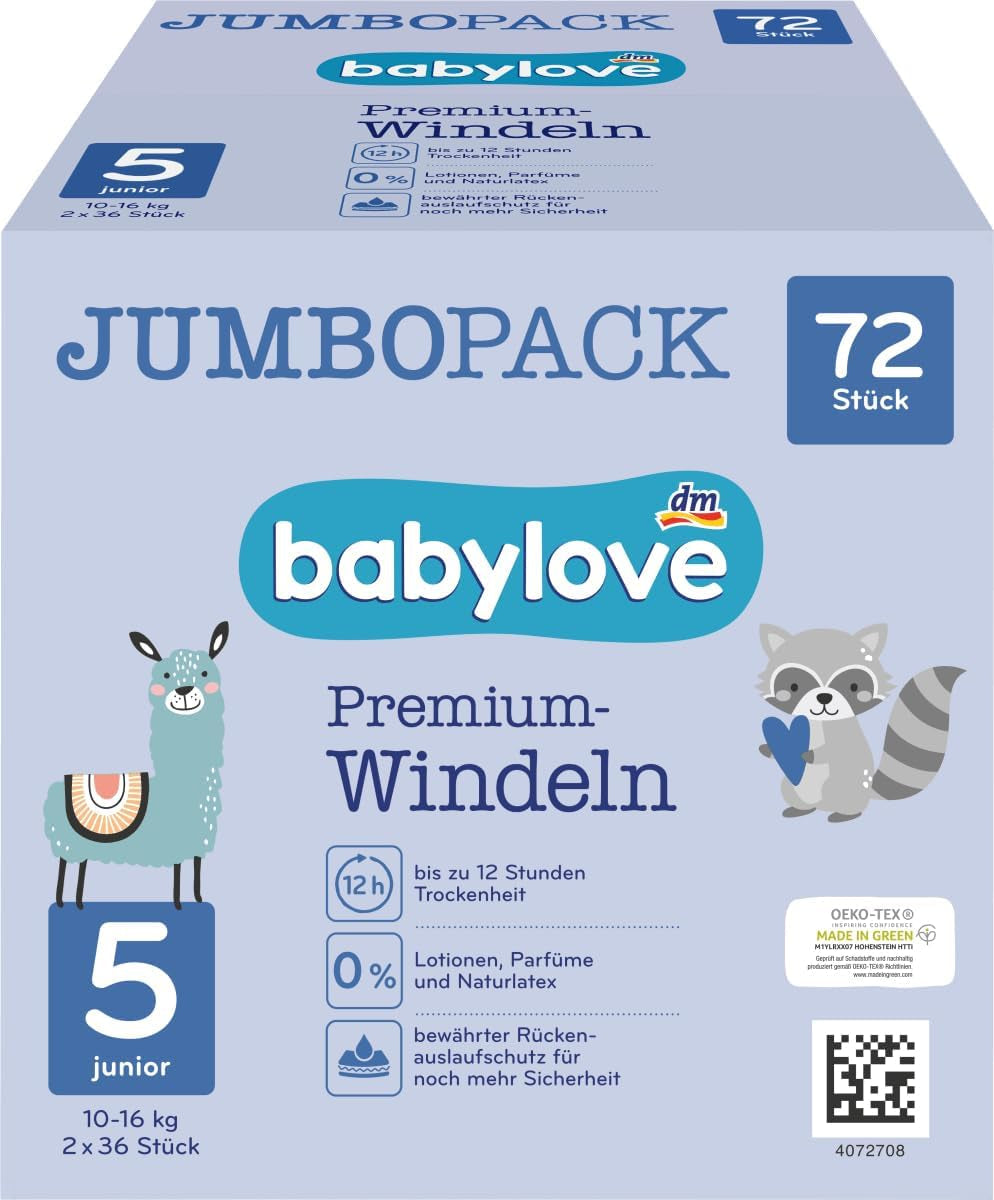 Bleer Premium Active Plus, str. 5, Junior 12-25 kg, Jumbopakke, 2 x 36 stk., 72 stk.