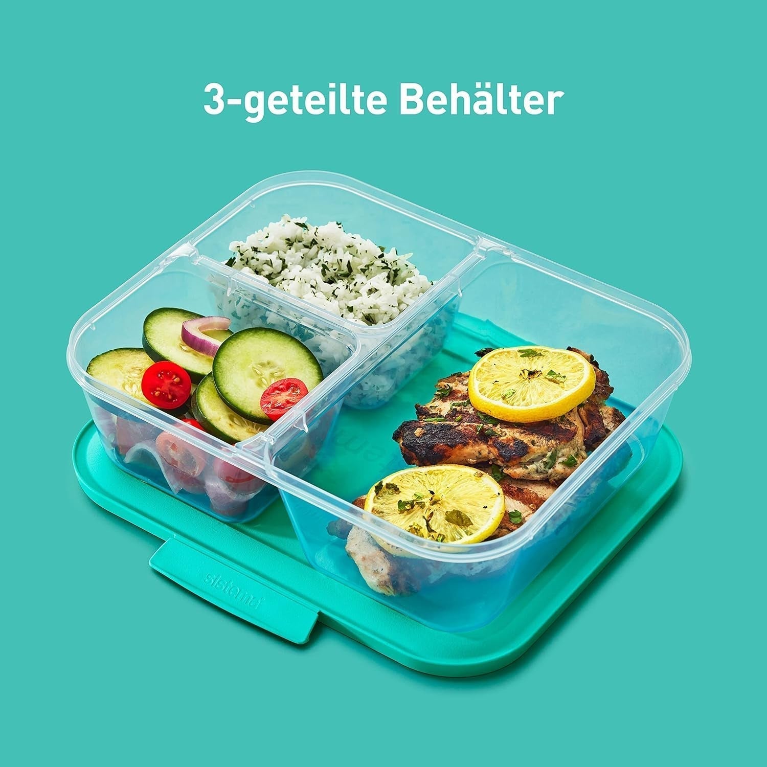 Nest IT-system fødevareopbevaringsbeholdere Måltidsforberedelseskasser | 1,9 liter lufttætte opbevaringsbeholdere med TRE rum og låg | BPA-fri | Grøn | 5 stk Naty Shop madopbevaringsbokse