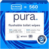 Miljøvenlige engangsvådservietter 560 vådservietter (14 x 40 vådservietter) Månedlig pakke 100 % plastikfri 99 % vandfølsom pleje vådservietter Fine at skylle Certificeret biologisk nedbrydeligt vegansk