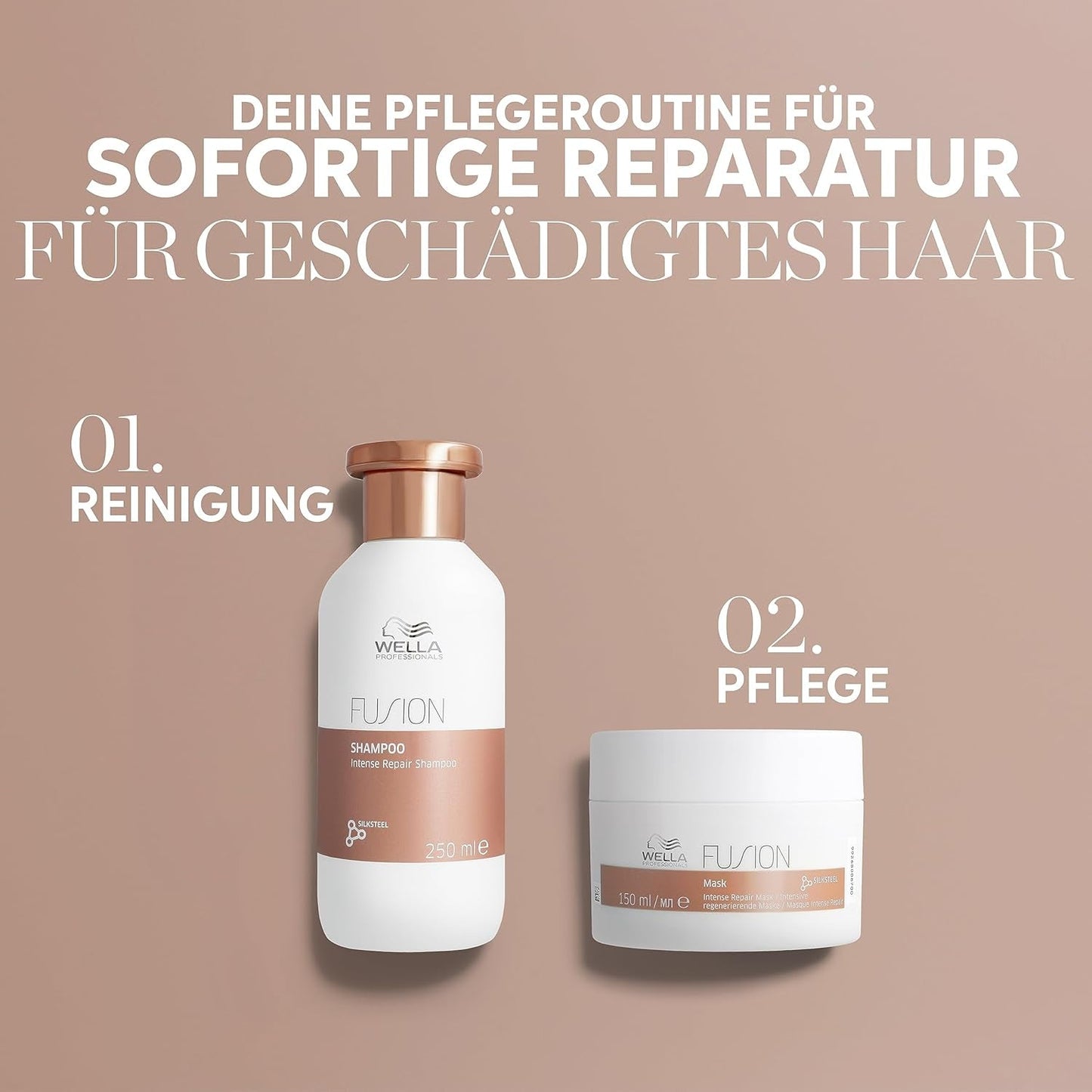 Wella Professionals Fusion Intense Repair - Professionel pleje af beskadiget hår Wella Shower and Bath