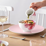Villeroy & Boch - Rose Garden Milk Krus, 280 ml, Premium Porcelæn, hvid/pink