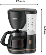 Tefal Includeo Filter Espressomaskine, Espressomaskine Ekstremt nem at bruge, Velegnet til højre- og venstrehåndede brugere, Automatisk lågåbning, 1,25 L, 10 til 15 kopper, CM533811