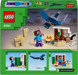 LEGO Minecraft Steve's Desert Expedition, videospilsæt til drenge og piger, biome med Steve, hus, figurer og Camel-legetøj, gamergave til børn fra 6 år 21251 Byggesæt Besuche den LEGO-Store