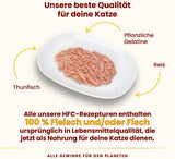 Almo Nature HFC Jelly våd kattefoder - med tun, pakke med 24 (24 x 55 g)