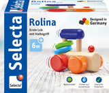 Selecta lokomotiv fangelegetøj, 8,5 cm, træ, 6 måneder - 3 år, lokomotiv med rangleringe Babylegetøj Naty Shop Standardtitel