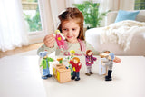 Hape Dukkefamilie prisvindende dukkehussæt, unikt trædukkehustilbehør, fantasifuld leg, 6 dukkefamiliemedlemmer, fra 3 år og opefter